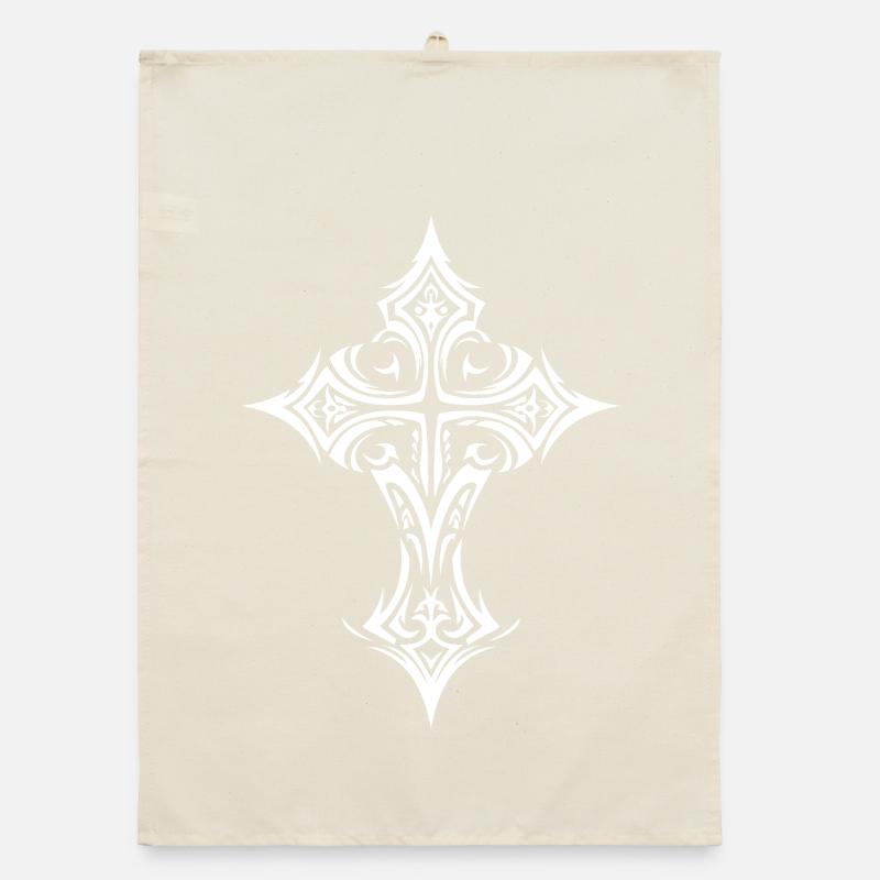 Filigrane de croix orné Torchon bio