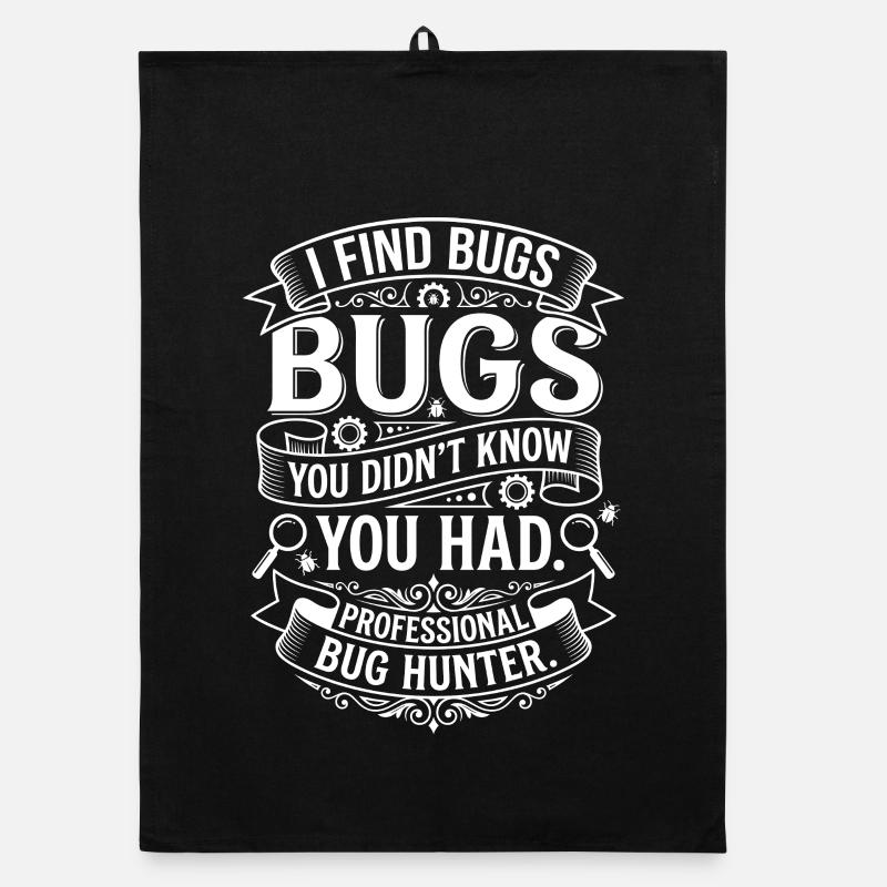Professional Bug Hunter Badge Organic dish towel