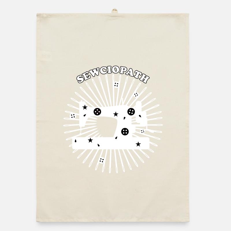 Conception de machine à coudre - Blanc Torchon bio