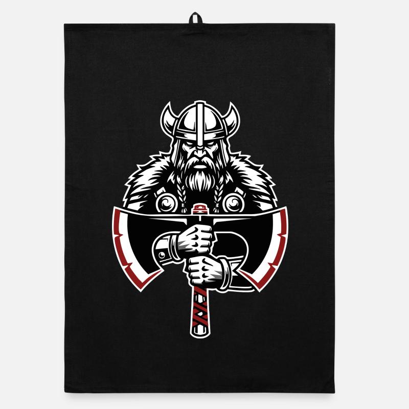 Viking Shield Runes Celtic Knotwork Mascot Organic dish towel