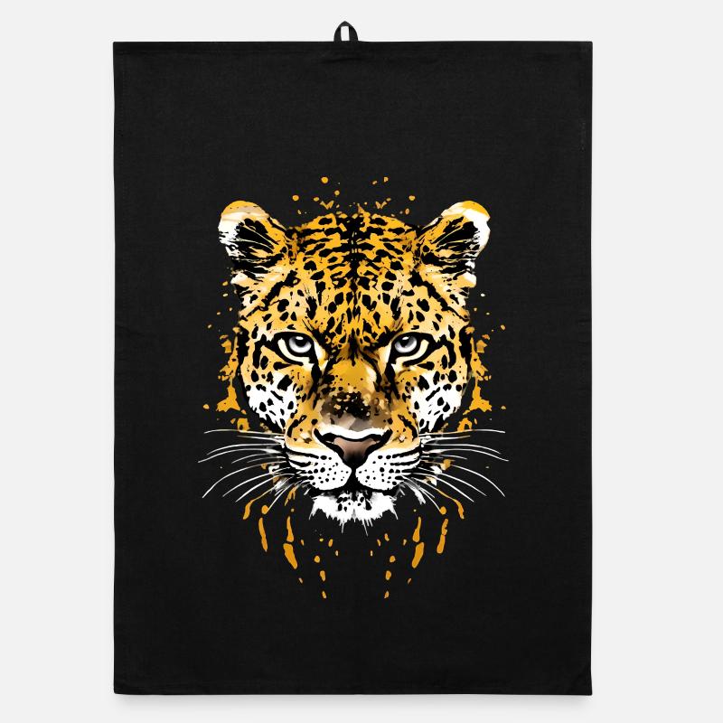 Cheetah Head African African Organic dish towel