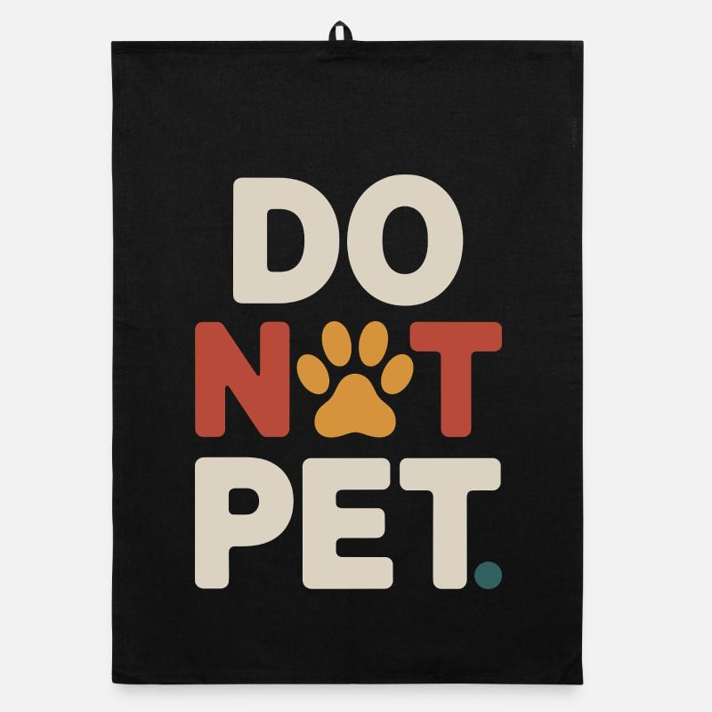 Do Not Pet Introvertiert Abstand Ruhe Anti Social Organic Geschirrtuch