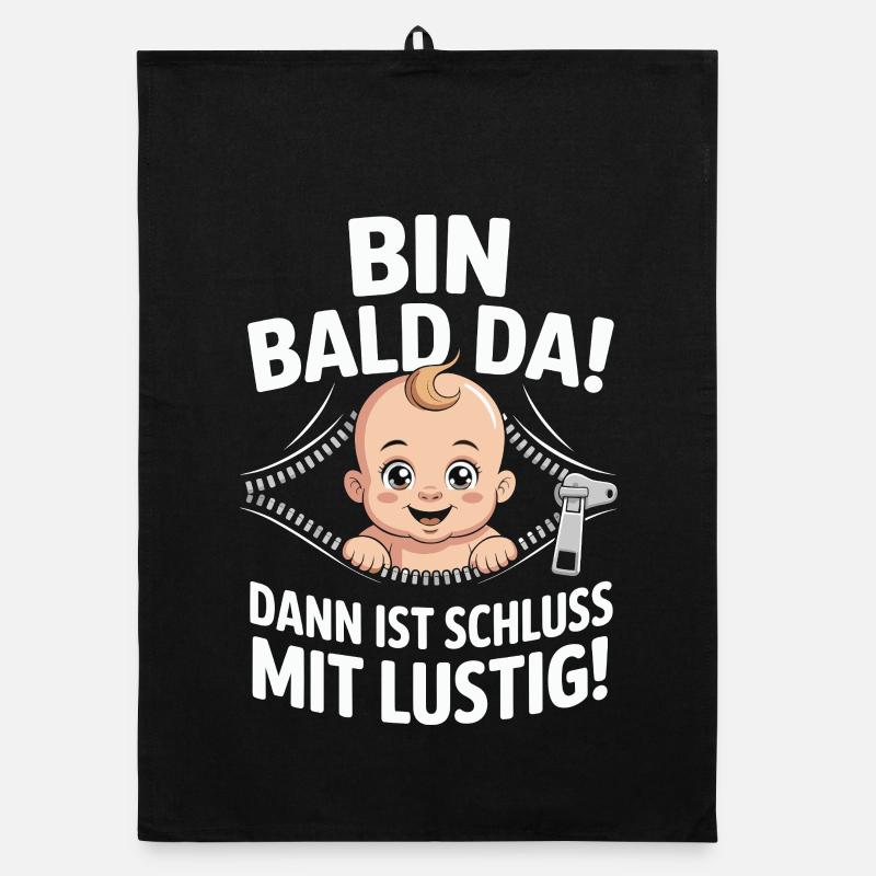  Bin Bald Da Dann Ist Schluss Mit Lustig Lustiges Organic Geschirrtuch