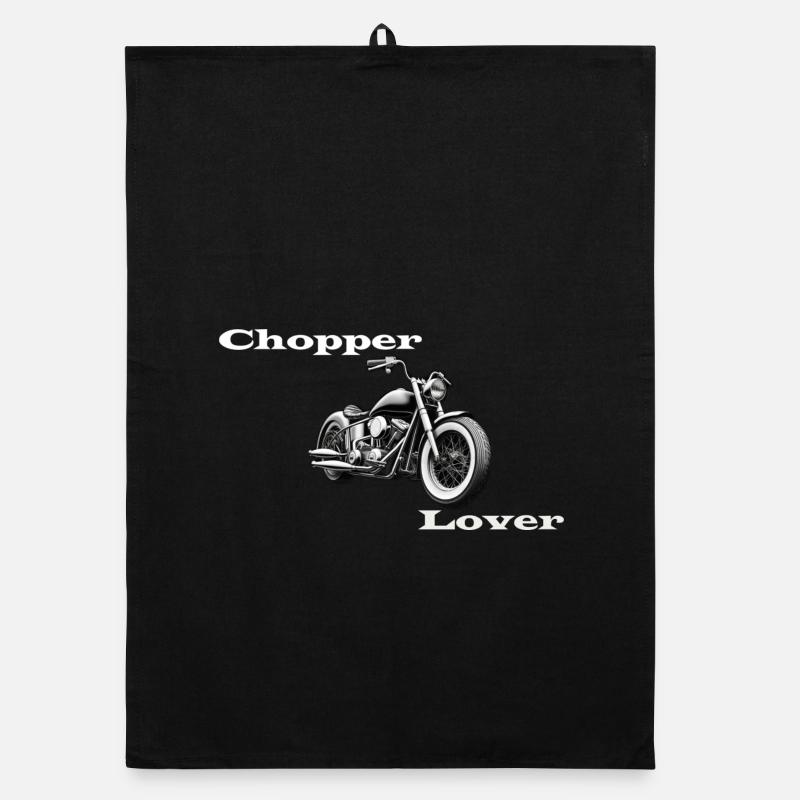 Chopper Lover weiß Organic Geschirrtuch