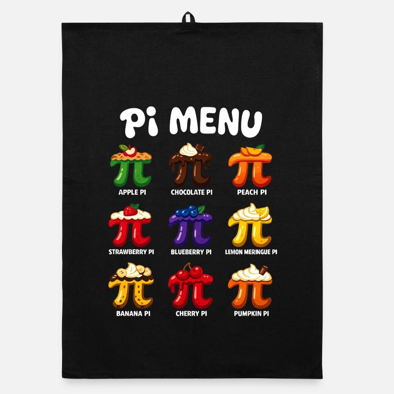 Pi Menu Mathématiques Conception de gâteau Pi Day Torchon bio