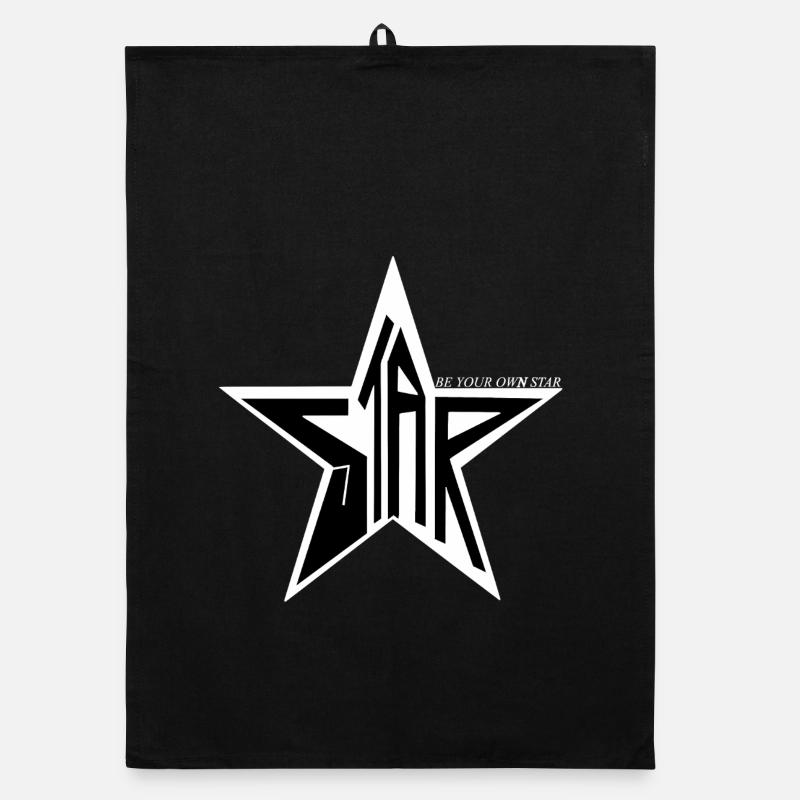 STAR - BE YOUR OWN STAR ⭐️💫✨ - Organic Geschirrtuch - Schwarz