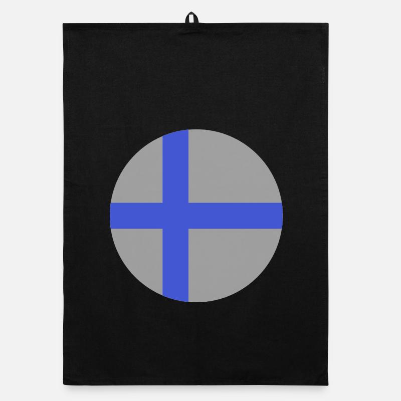 Drapeau rond finlandais Torchon bio