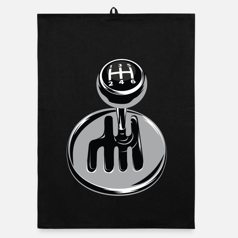 Gear shift - car sport Organic dish towel