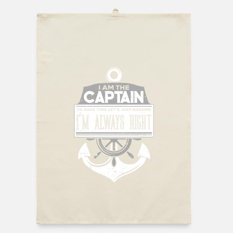 Boot Kapitän Bootseigentümer Geschenk Organic Geschirrtuch