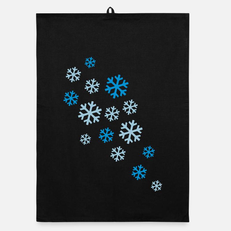 schneeflocken schnee winter Organic Geschirrtuch