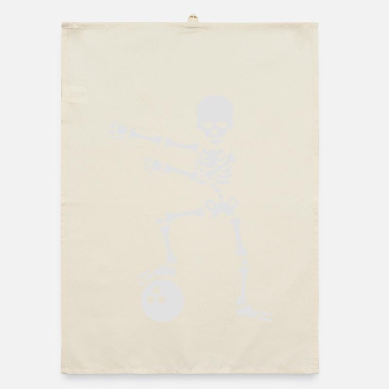 Bowlingkugel bowling floss dance flossing skelett Organic Geschirrtuch