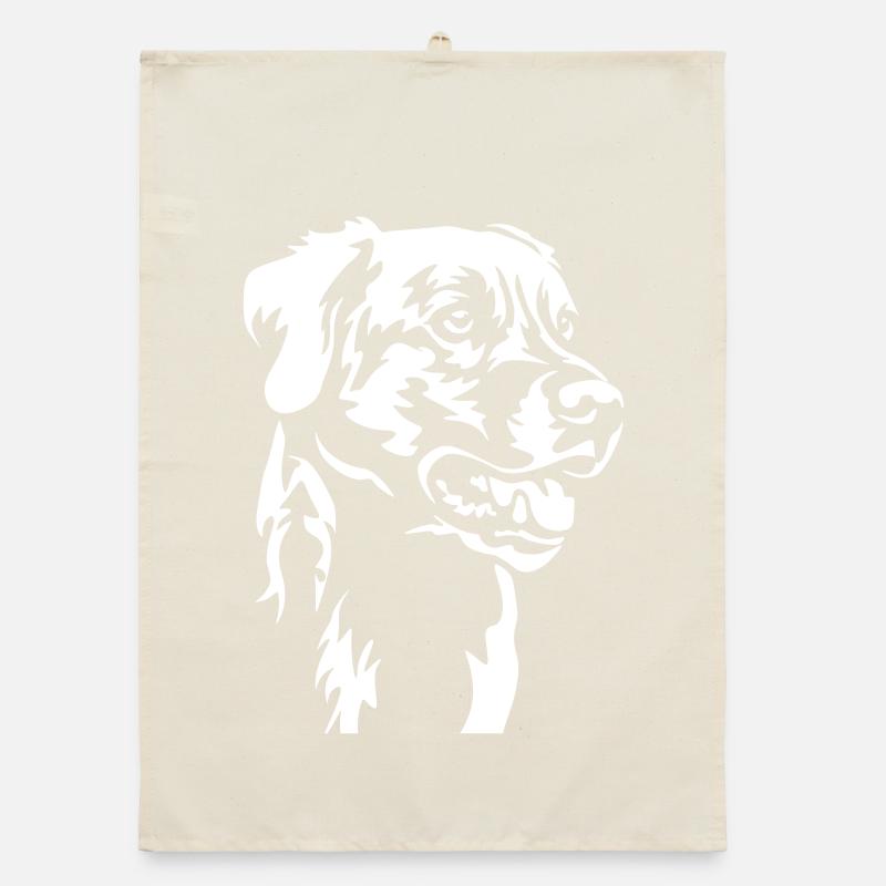 Labrador Kopf "Black Edition" Organic Geschirrtuch