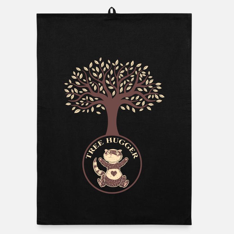 Baum Frettchen Organic Geschirrtuch