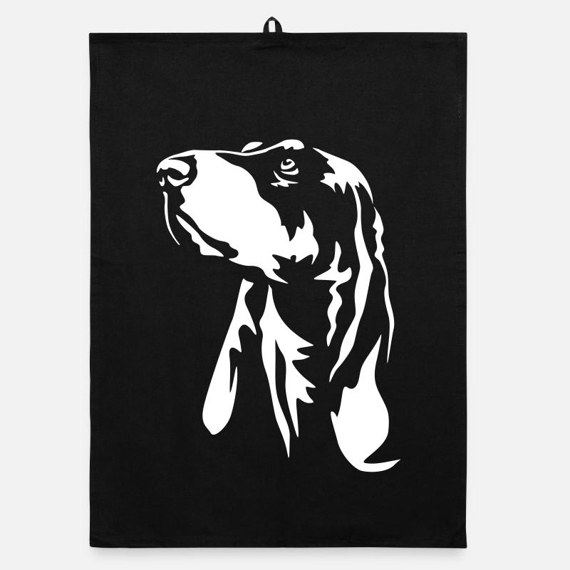 Berner Laufhund Kopf "Black Edition" Organic Geschirrtuch