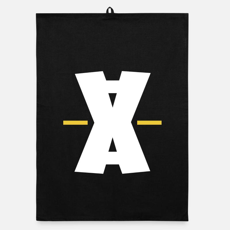 Double X dash digital art Organic dish towel