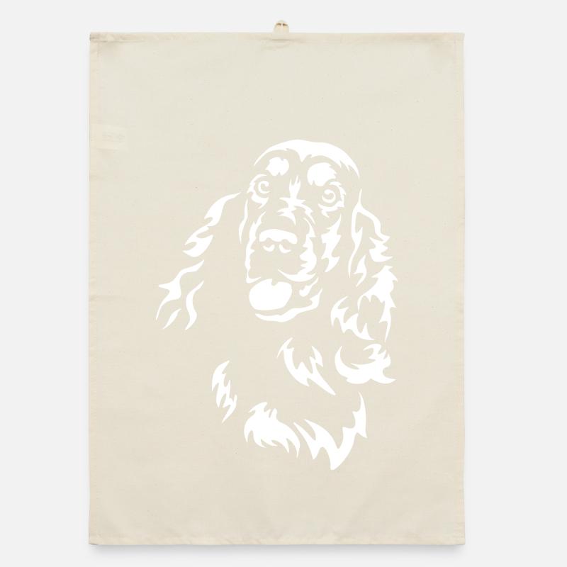 Cocker Spaniel Head « Black Edition » Torchon bio