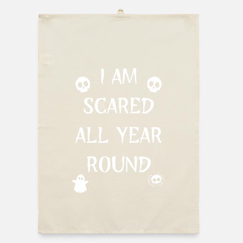 I AM SCARED ALL YEAR ROUND Organic dish towel