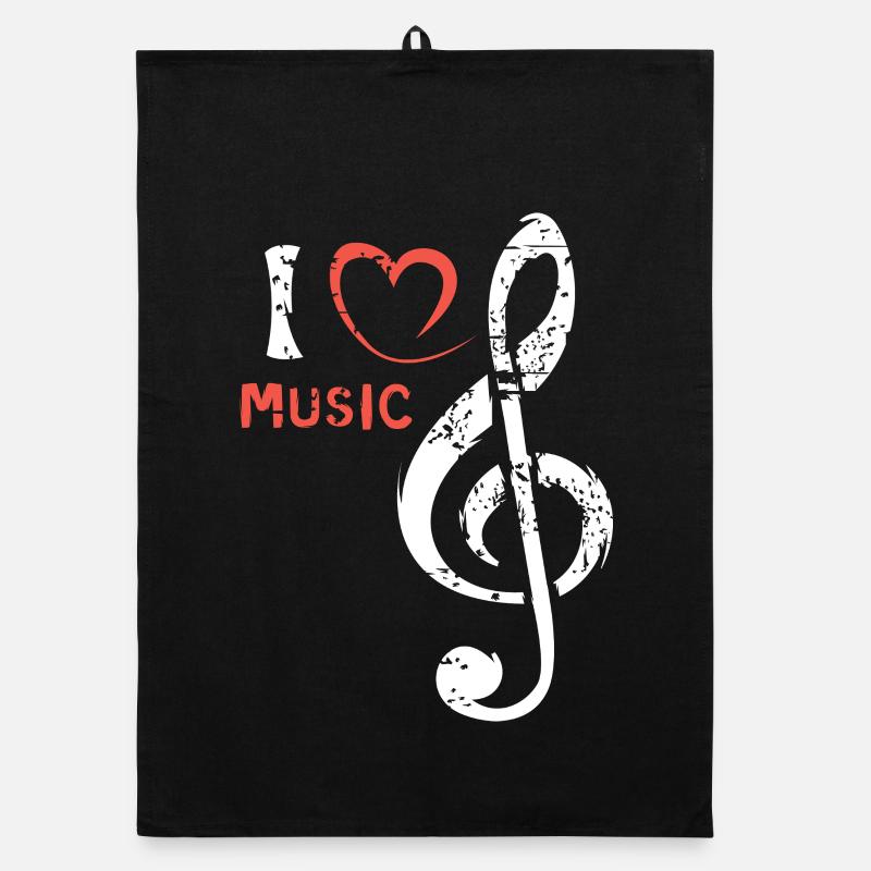 Clef Herz Music - Musicians and Bands Organic dish towel