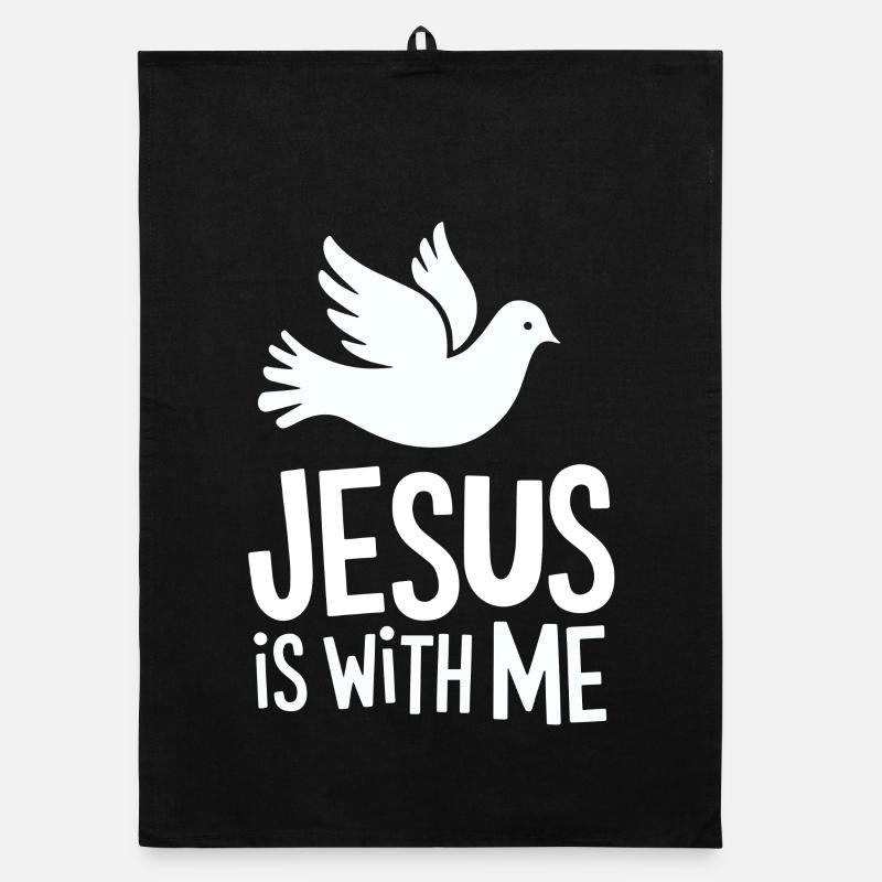Jesus is with me Organic dish towel