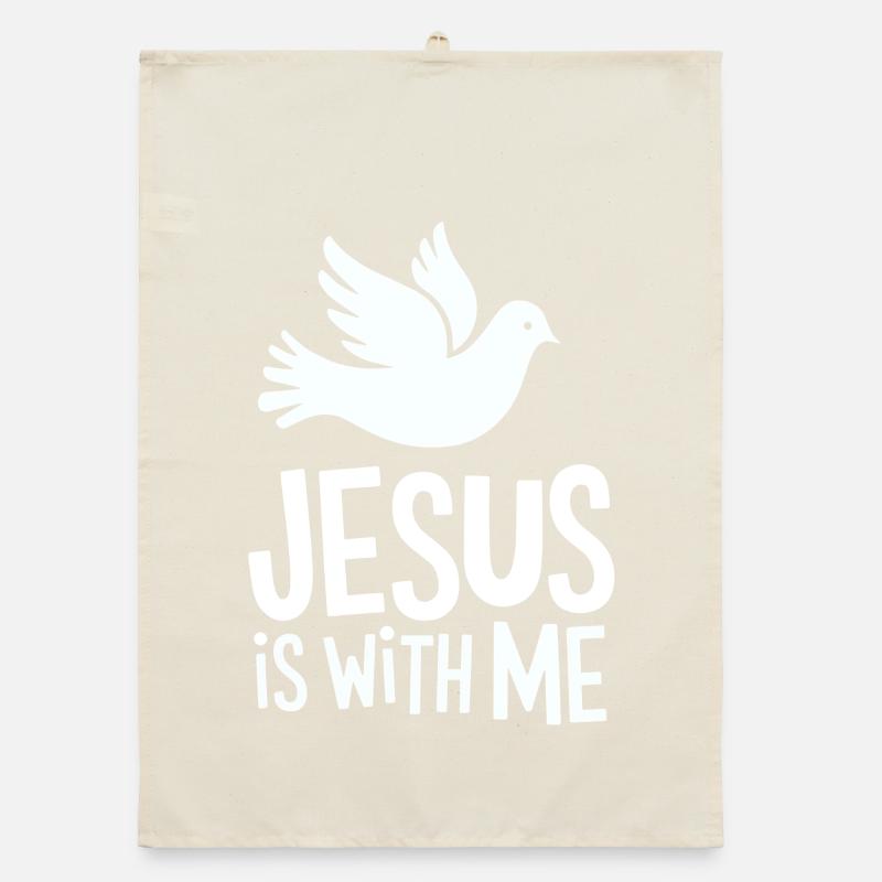Jésus est avec moi Torchon bio