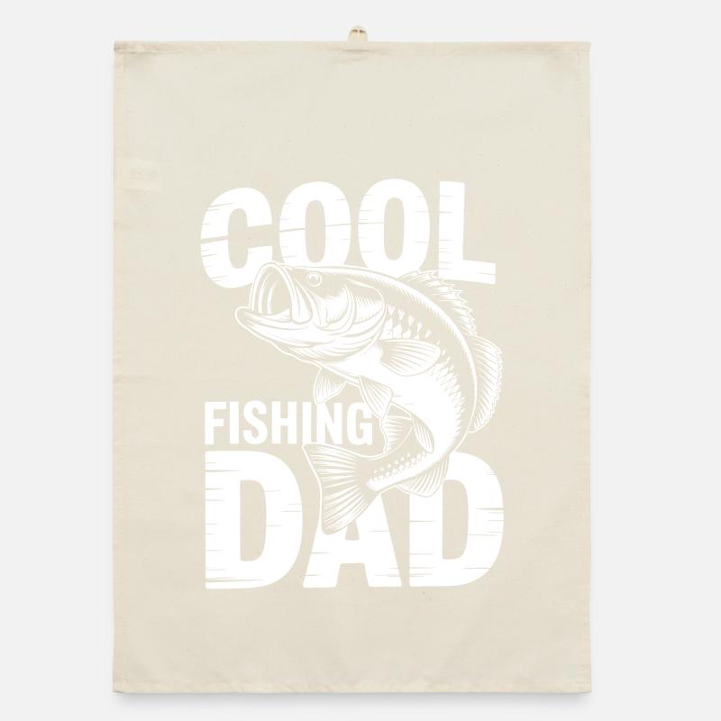 Fish design for cool dads Organic dish towel