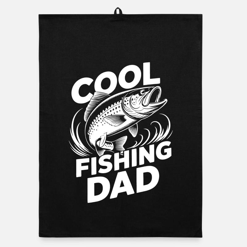 Conception de motivation Cool Fishing Dad Torchon bio