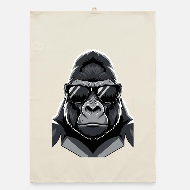 Coole Gorilla Sonnenbrille Design Organic Geschirrtuch