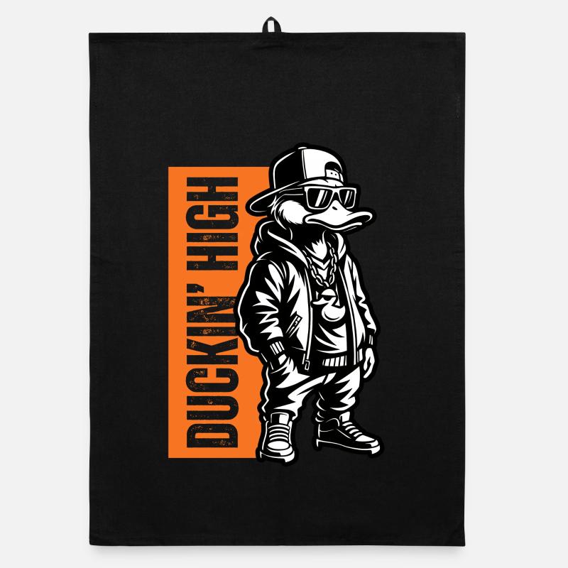 Duckin High – Design de canard de style urbain Torchon bio