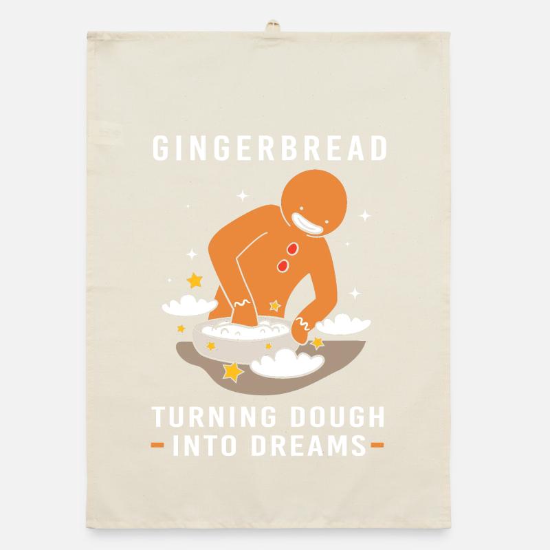 Gingerbread Christmas Gingerbread Man Gingerbread Organic dish towel