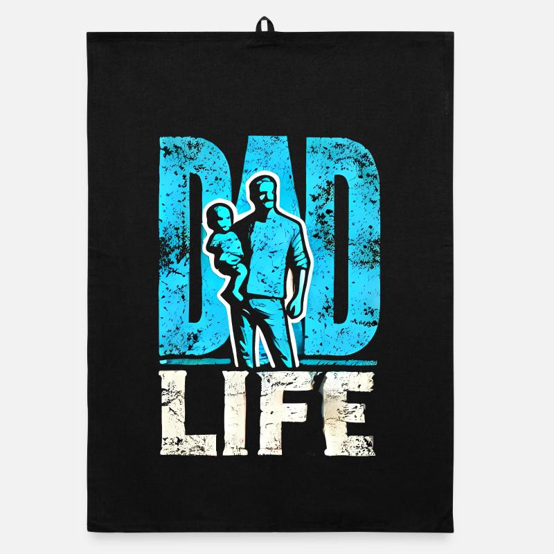 Papa Life Duo Silhouette Graphique, Meilleurs Pères Torchon bio