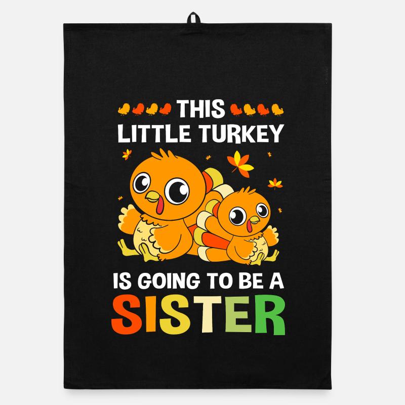 Thanksgiving Gender Reveal Werdende Mutter Organic Geschirrtuch