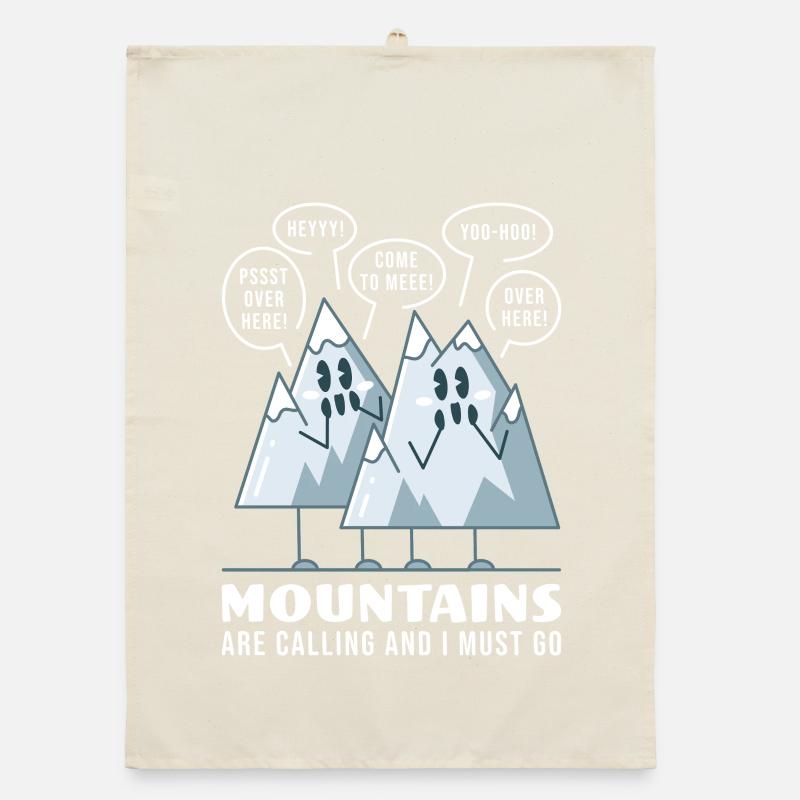 Mountains Calling Adventure Organic dish towel