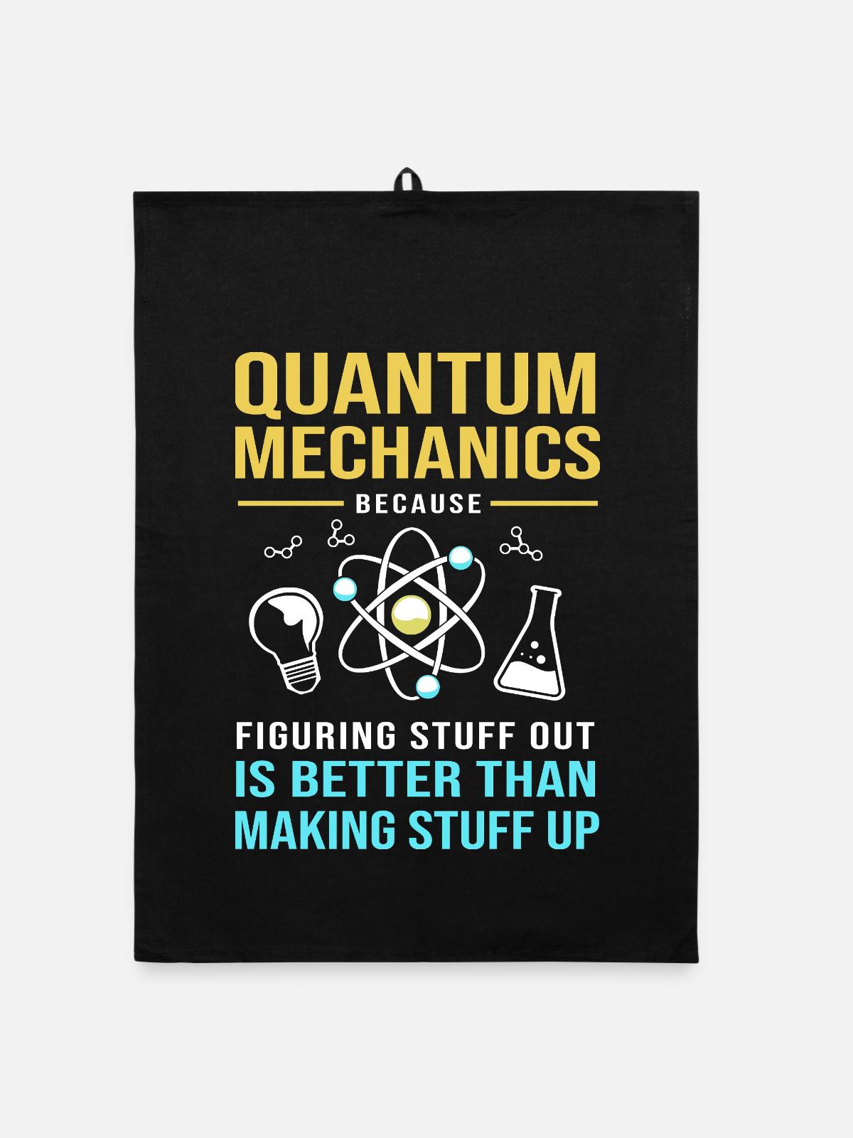 Quantenphysik Quantenmechanik Quantensprung - Organic Geschirrtuch - Schwarz - Vorne