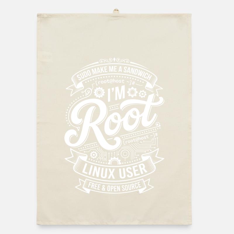 I'm Root – Linux User Organic dish towel