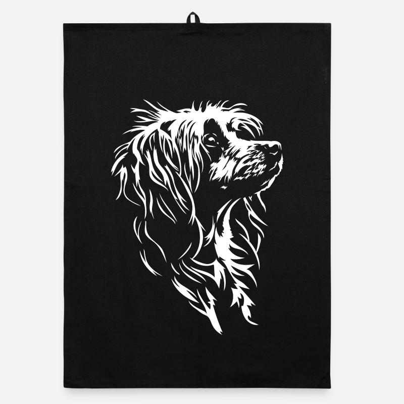 Chien à crête chinoise Silhouette Chiens Wilsigns Torchon bio