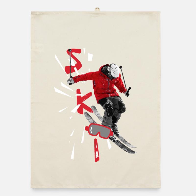 Ski - Ski Packages - Skiing Organic dish towel