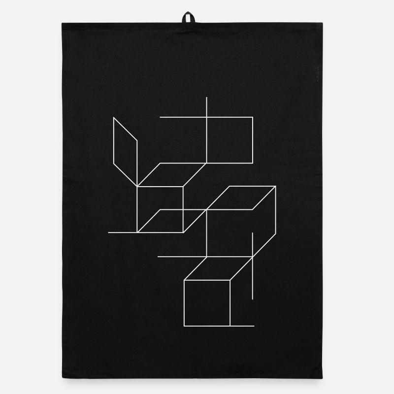 Art géométrique en cube Torchon bio