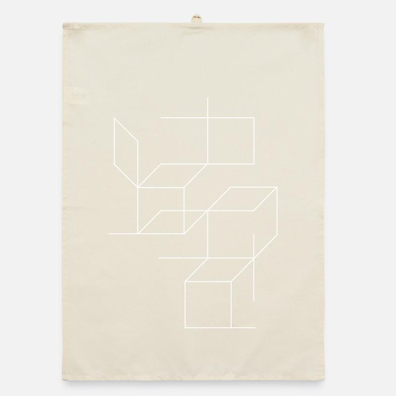 Art géométrique en cube Torchon bio