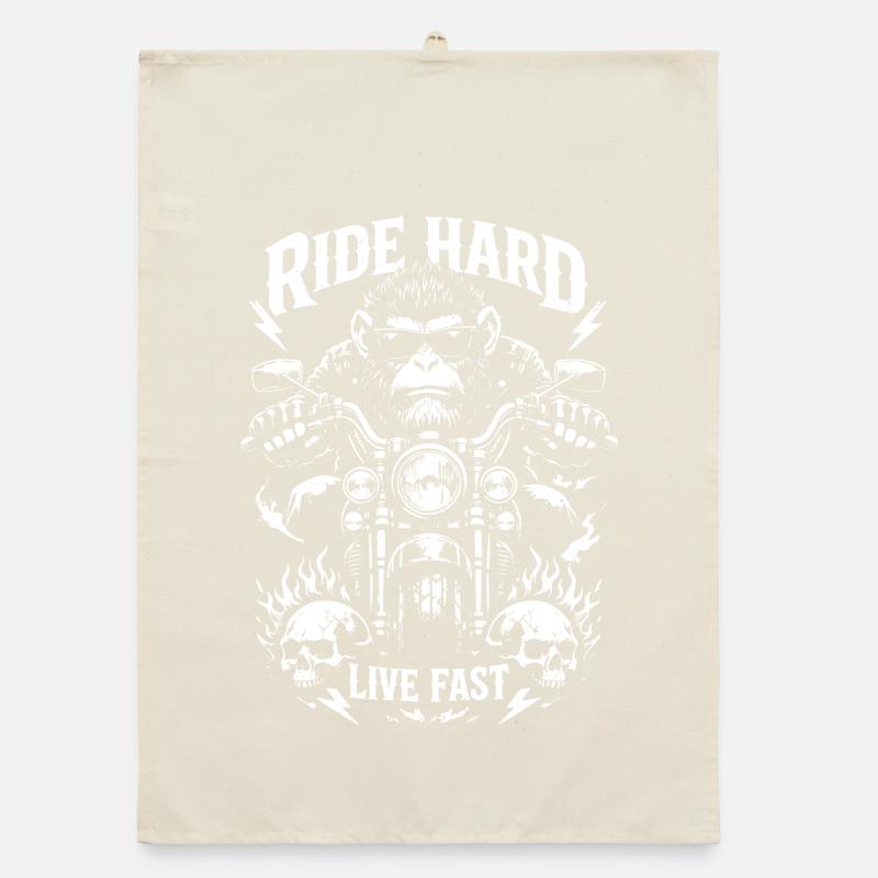 Roulez Hard Monkey à vélo Torchon bio