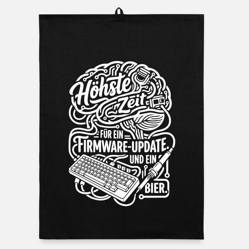 Hörste Zeit Firmware Update Nerd Humor Organic Geschirrtuch