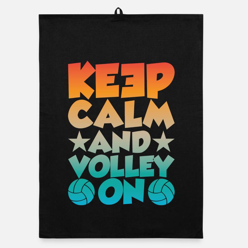 Keep Calm and Volley on Organic Geschirrtuch