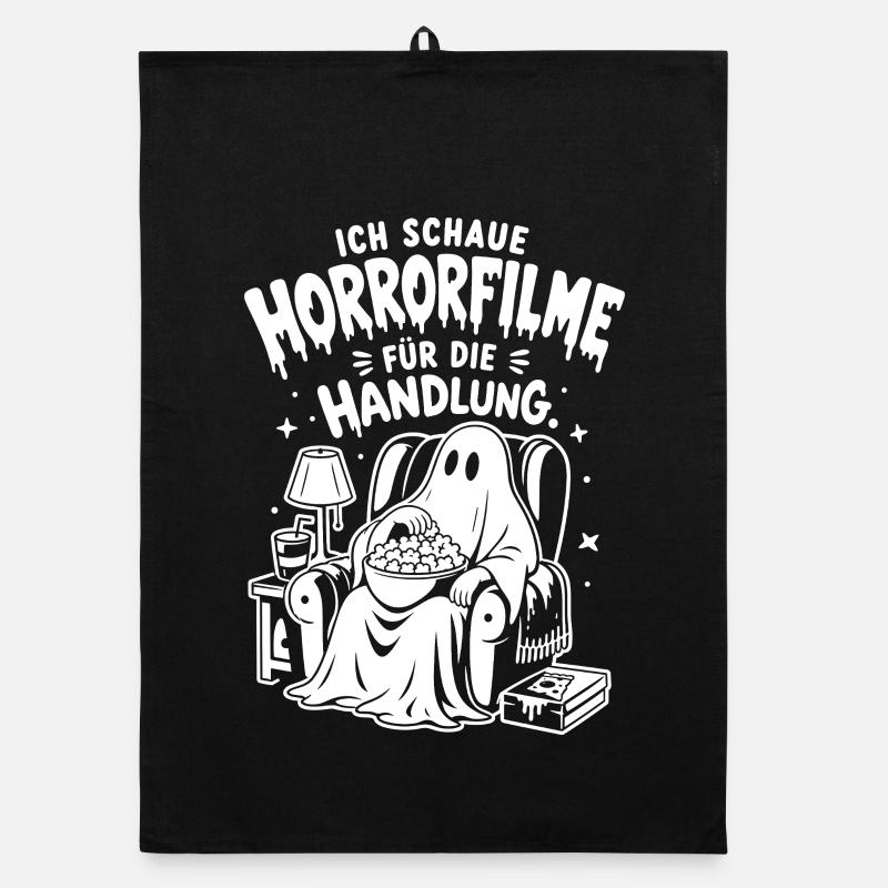 Horrorfilme wegen der Handlung Geist Design Organic Geschirrtuch