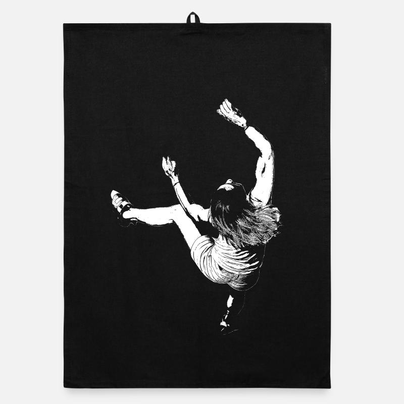 Climbing motif for dark products Organic dish towel
