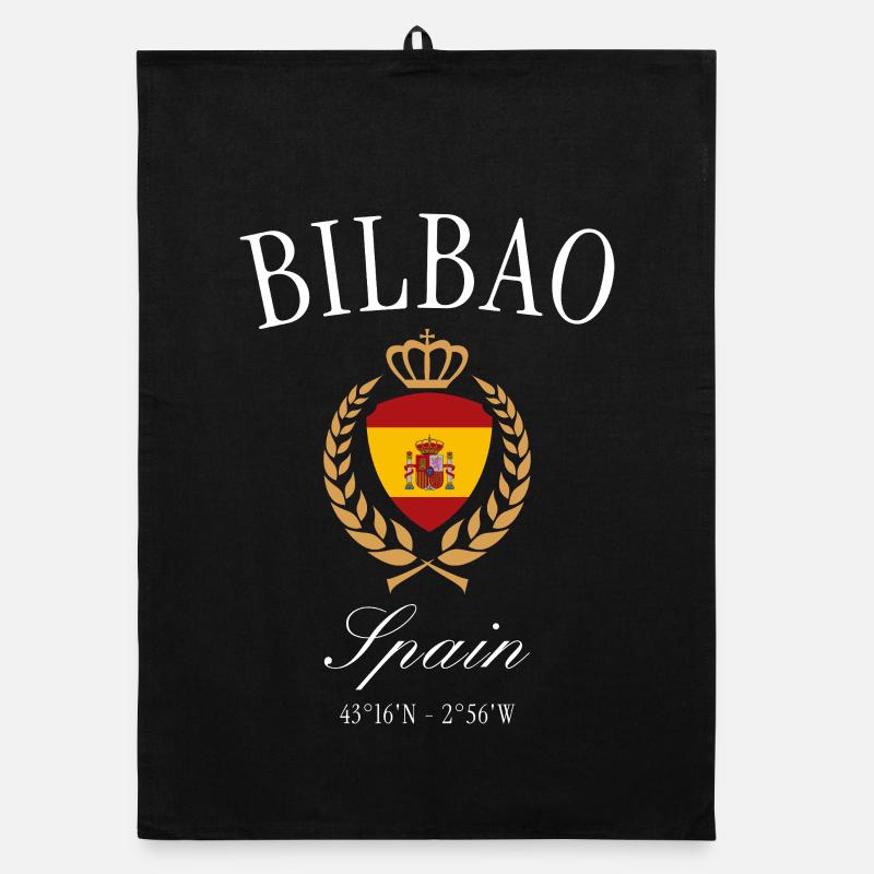 Bilbao Spanien Wappen Krone – Reise Souvenir Organic Geschirrtuch