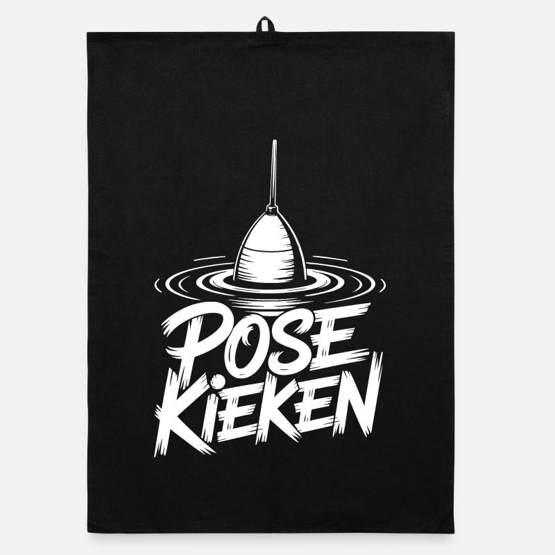 Fischen Pose Humor Organic Geschirrtuch