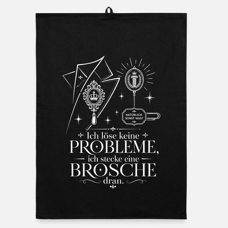 Ich stecke eine Brosche dran Organic Geschirrtuch