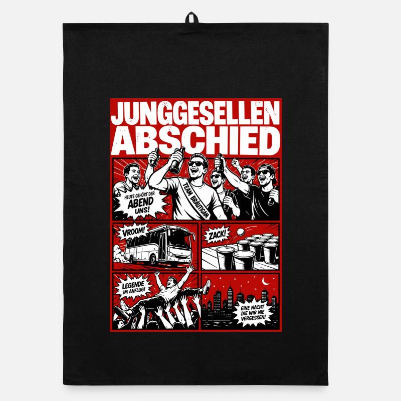 Junggesellenabschied Party Legenden Organic Geschirrtuch