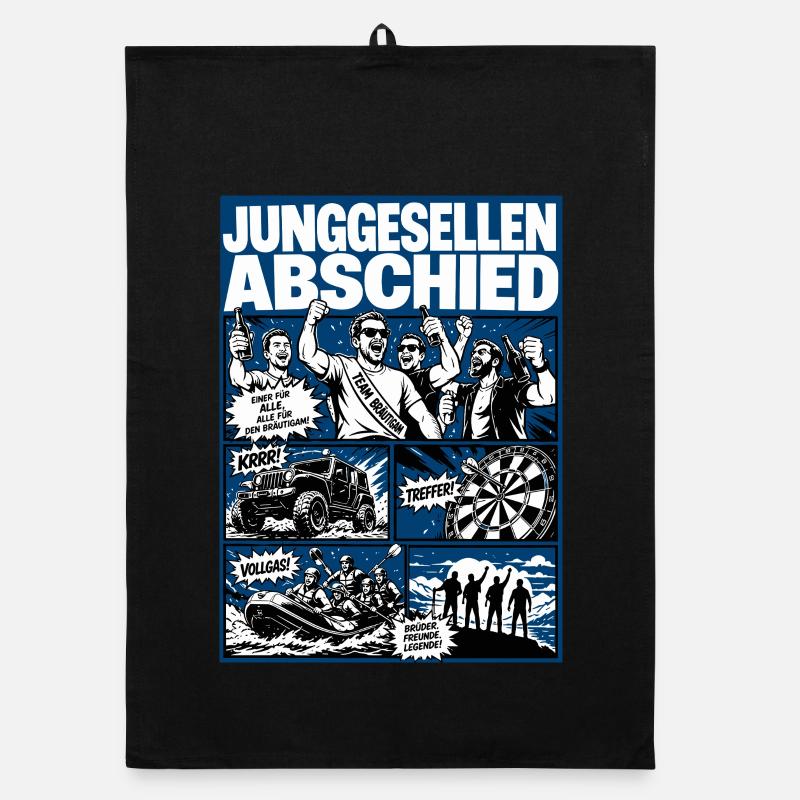 Junggesellenabschied Abenteuer Crew Organic Geschirrtuch
