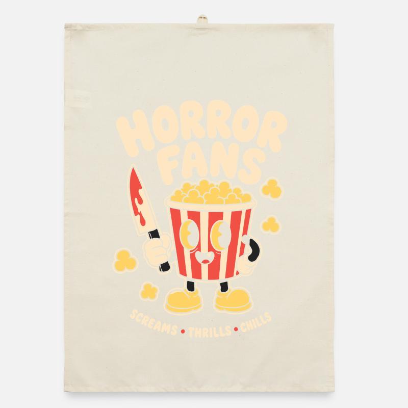 Horror Fans Screams Thrills Chills Organic dish towel