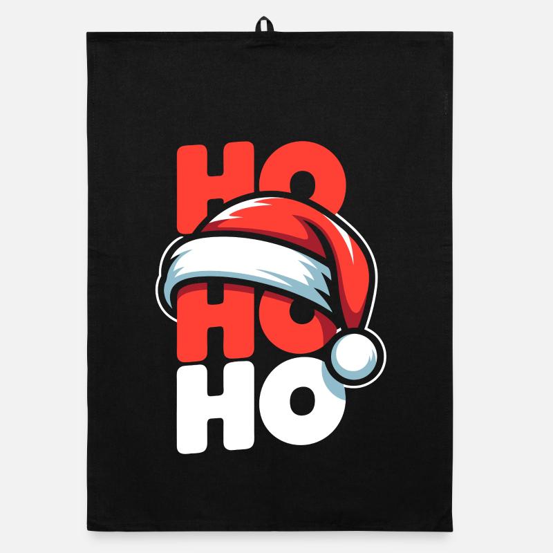 Style Père Noël Ho Ho Ho Torchon bio